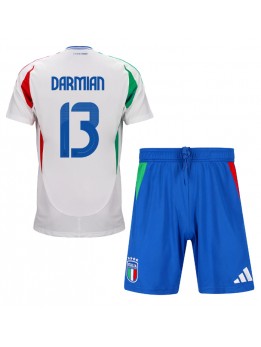 Billige Italia Matteo Darmian #13 Bortedraktsett Barn EM 2024 Kortermet (+ Korte bukser)